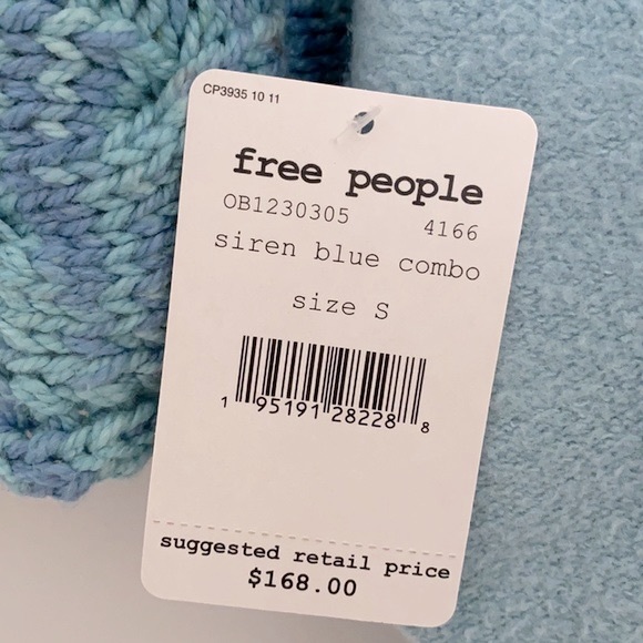 FREE PEOPLE Siren Blue Cable Knit Combo Vest Sweater - Picture 11 of 15